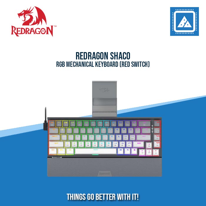 REDRAGON SHACO RGB MKB (RED SWITCH) GRAY WHITE REDRAGON SHACO RGB MKB (RED SWITCH) GRAY WHITE